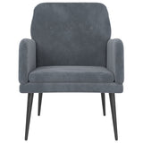 Armchair Dark Grey 62x79x79 cm Velvet