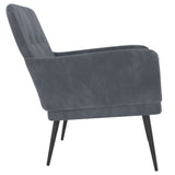 Armchair Dark Grey 62x79x79 cm Velvet - Top-Down View
