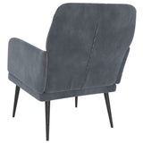 Armchair Dark Grey 62x79x79 cm Velvet - 45-Degree Angle