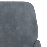 Armchair Dark Grey 62x79x79 cm Velvet - Rear View