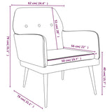 Armchair Dark Grey 62x79x79 cm Velvet - Low Angle