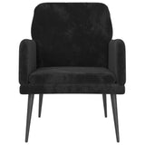Armchair Black 62x79x79 cm Velvet - Side View