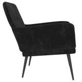 Armchair Black 62x79x79 cm Velvet - Top-Down View