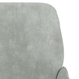 Bench Light Grey 108x79x79 cm Velvet - Rear View