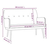 Bench Light Grey 108x79x79 cm Velvet