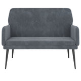Bench Dark Grey 108x79x79 cm Velvet