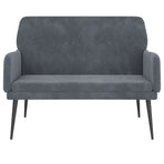 Bench Dark Grey 108x79x79 cm Velvet