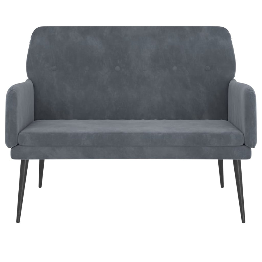Bench Dark Grey 108x79x79 cm Velvet