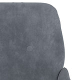 Bench Dark Grey 108x79x79 cm Velvet - Rear View