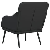 Armchair Black 63x76x80 cm Faux Leather - 45-Degree Angle