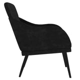 Armchair Black 63x76x80 cm Velvet - Top-Down View