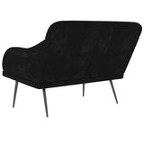 Bench Black 110x76x80 cm Velvet - 45-Degree Angle