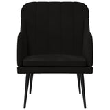 Armchair Black 63x76x80 cm Velvet - Side View
