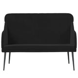 Bench Black 110x76x80 cm Velvet - Side View