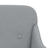 Bench Light Grey 110x76x80 cm Fabric - Rear View