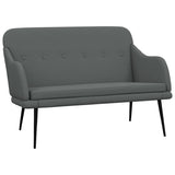 Bench Dark Grey 110x76x80 cm Fabric - Front View