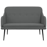 Bench Dark Grey 110x76x80 cm Fabric - Side View