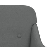 Bench Dark Grey 110x76x80 cm Fabric - Rear View