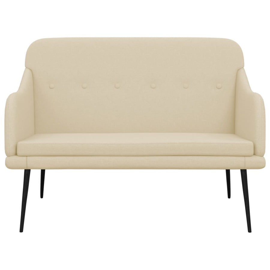 Bench Cream 110x76x80 cm Fabric