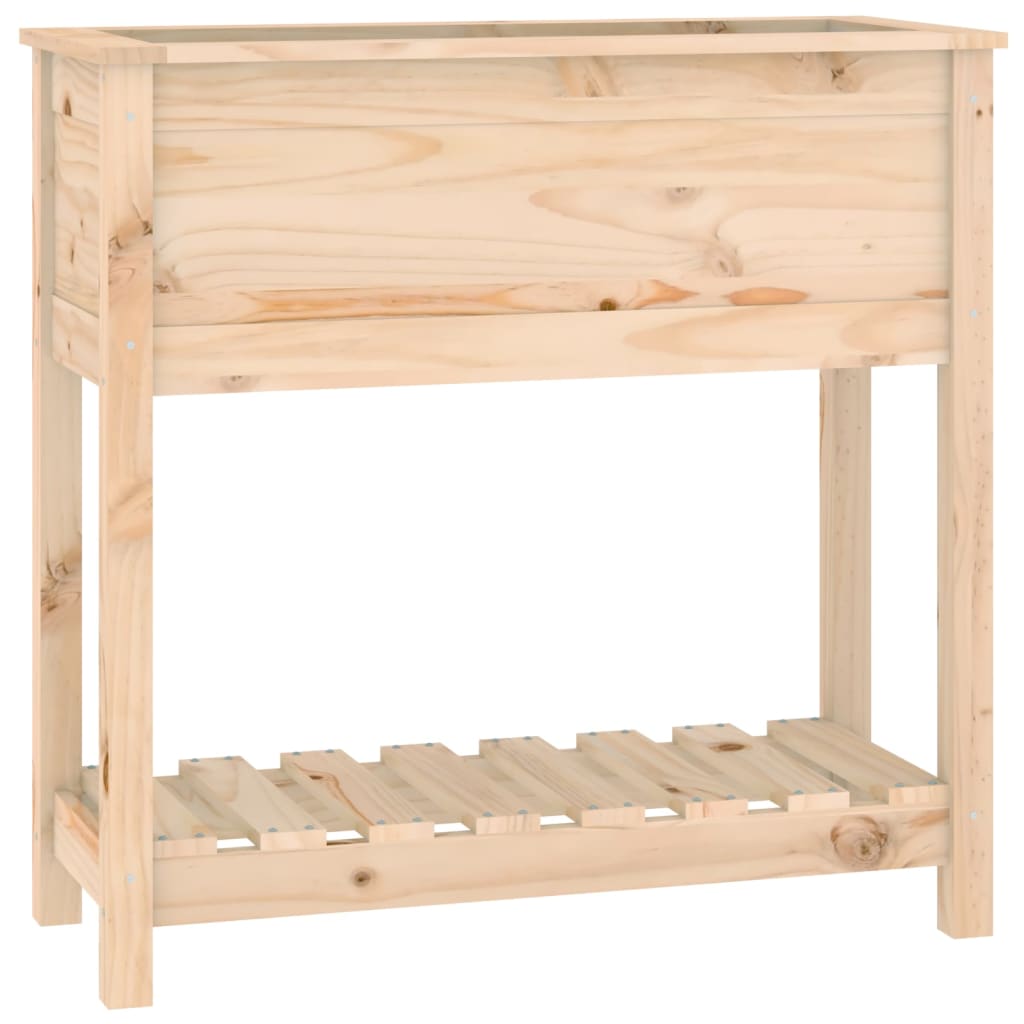 Planter with Shelf 82.5x34.5x81 cm Solid Wood Pine