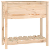 Planter with Shelf 82.5x34.5x81 cm Solid Wood Pine