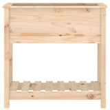 Planter with Shelf 82.5x34.5x81 cm Solid Wood Pine - 45-Degree Angle
