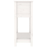 Planter with Shelf White 82.5x34.5x81 cm Solid Wood Pine