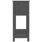 Planter with Shelf Grey 82.5x34.5x81 cm Solid Wood Pine