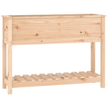 Planter with Shelf 111.5x34.5x81 cm Solid Wood Pine - Front View