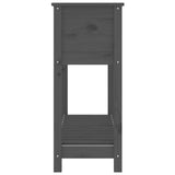 Planter with Shelf Grey 111.5x34.5x81 cm Solid Wood Pine