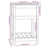 Planter with Shelf 54x54x81 cm Solid Wood Pine