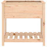 Planter with Shelf 82.5x54x81 cm Solid Wood Pine - 45-Degree Angle