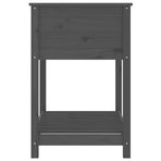 Planter with Shelf Grey 82.5x54x81 cm Solid Wood Pine