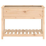 Planter with Shelf 111.5x54x81 cm Solid Wood Pine - 45-Degree Angle