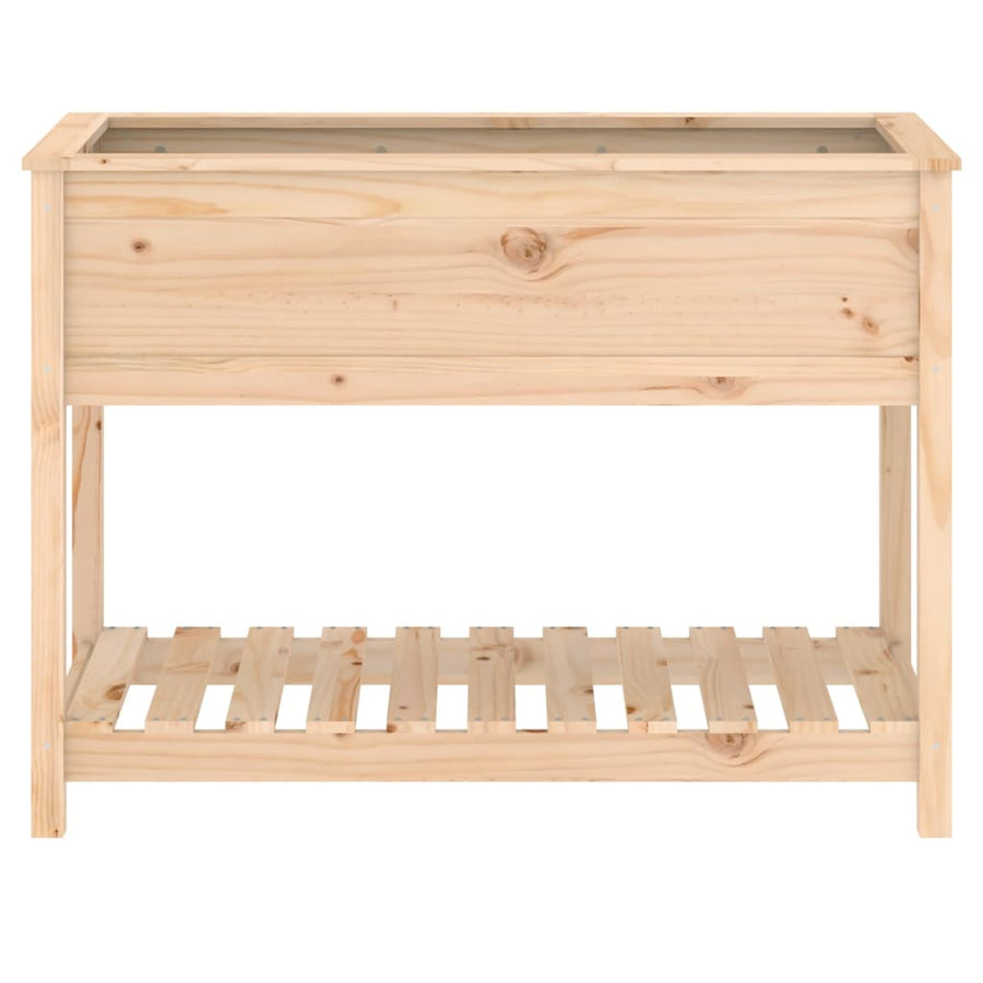 Planter with Shelf 111.5x54x81 cm Solid Wood Pine