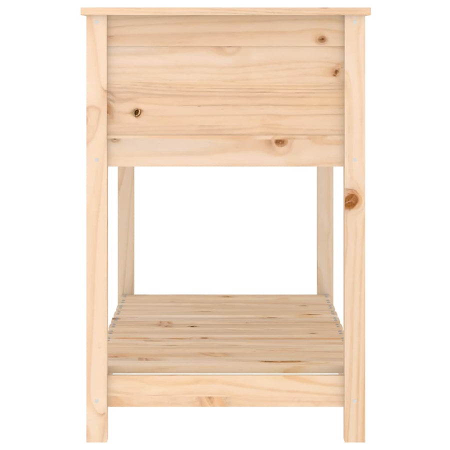 Planter with Shelf 111.5x54x81 cm Solid Wood Pine