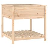 Planter with Shelf 82.5x82.5x81 cm Solid Wood Pine - Front View