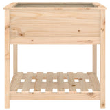 Planter with Shelf 82.5x82.5x81 cm Solid Wood Pine