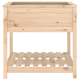 Planter with Shelf 82.5x82.5x81 cm Solid Wood Pine - 45-Degree Angle
