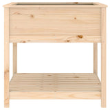 Planter with Shelf 82.5x82.5x81 cm Solid Wood Pine - Rear View