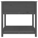 Planter with Shelf Grey 82.5x82.5x81 cm Solid Wood Pine