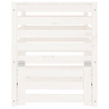 Composter White 63.5x63.5x77.5 cm Solid Wood Pine - 45-Degree Angle