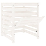 Composter White 63.5x63.5x77.5 cm Solid Wood Pine - Rear View