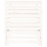 Composter White 82.5x82.5x99.5 cm Solid Wood Pine - 45-Degree Angle