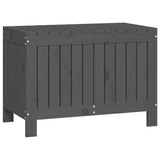 Garden Storage Box Grey 76x42.5x54 cm Solid Wood Pine - 45-Degree Angle