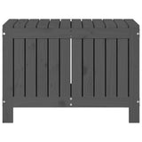 Garden Storage Box Grey 76x42.5x54 cm Solid Wood Pine - Rear View