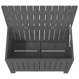 Garden Storage Box Grey 76x42.5x54 cm Solid Wood Pine - Low Angle