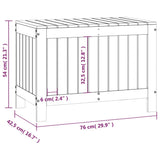 Garden Storage Box Grey 76x42.5x54 cm Solid Wood Pine - Extra Image
