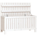Garden Storage Box White 108x42.5x54 cm Solid Wood Pine