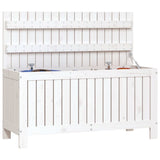 Garden Storage Box White 108x42.5x54 cm Solid Wood Pine - Top-Down View